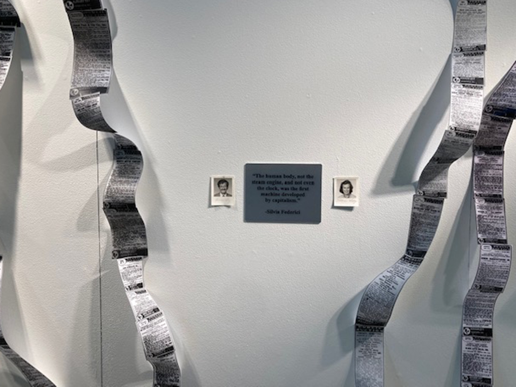 Front wall ephemera for Levy show